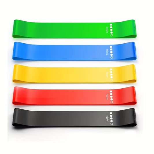 5pcs/set Portable Gradient Fitness Resistance Bands